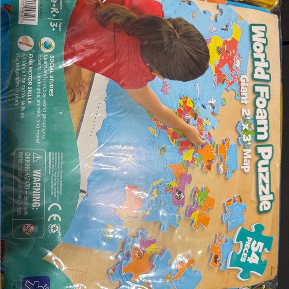 World Foam Puzzle - 54 Pieces - Multicolor - Picture 2 of 4